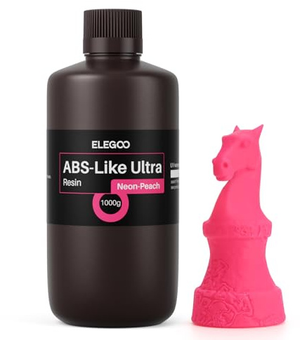 ELEGOO ABS-Like Ultra Resin, High Toughness UV-Härtendes Resin mit Hohe Präzision für LCD/DLP 3D Drucker Photopolymer Harz Pfirsich Rosa 1000G