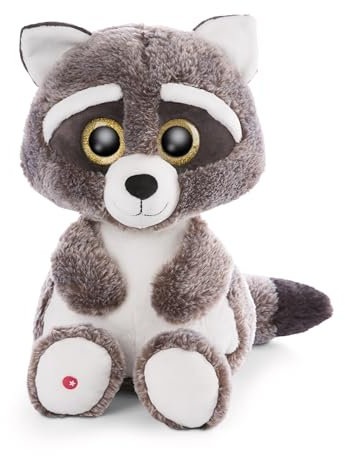 NICI GLUBSCHIS Kuscheltier Waschbär Clooney 45cm – grau – Weiches Plüschtier – niedliches Stofftier zum Kuscheln & Spielen – tolle Geschenkidee für Kinder & Erwachsene – 62645