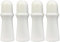 Wyjuan 4 Pcs White 75ml Empty Refillable Roller Bottle Plastic Roll On Bottles Reusable Rollerball Bottles DIY Deodorant Containers with Roller Ball, Cosmetic