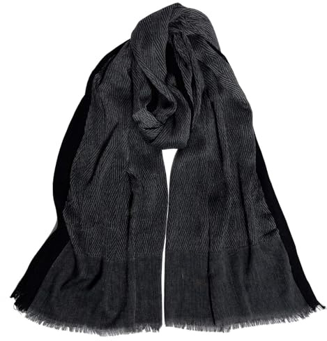 DAMILY Herren Schal Warm Winter Schals Baumwolle Leinen mehrfarbig Halstuch