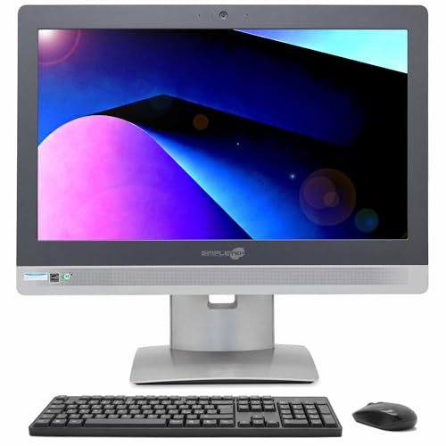 SIMPLETEK - All in One 21,5 Celeron 64GB 960GB Windows 11 Pro | DVD-RW | Kabelloses Tastatur- und Maus-Kit | Kompatibel mit VESA (Generalüberholt)