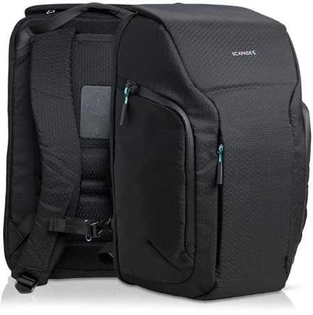 SCAPADE AirPack Smart Reiserucksack, 28 l, Apple Find My kompatibel, verstecktes TSA-Schloss, 16-Zoll-Laptophülle, wasserabweisend, Diebstahlschutz, Business- und Handgepäck-Rucksack