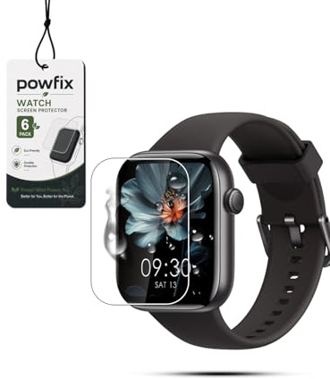 Powfix 6 Pack Screen Protector for AcclaFit 1.85 Smartwatch, HD Clear Hydrogel Film, Anti-Scratch Anti-Bubble Full Coverage Flexible TPU Protective Film, Easy Installation