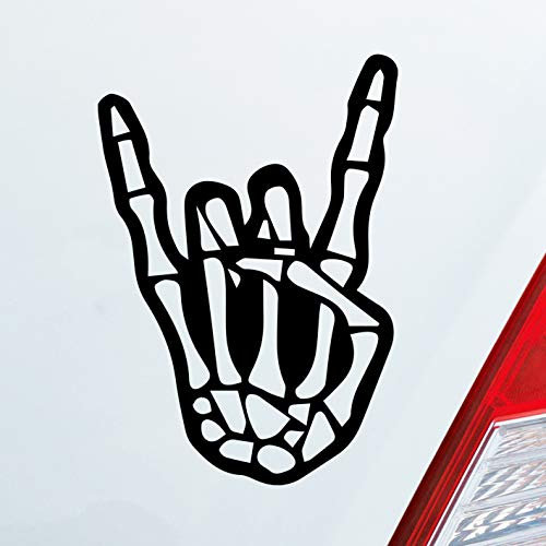 Hellweg Druckerei Pommesgabel Heavy Metal 12x8cm Auto Aufkleber Sticker Heckscheibenaufkleber
