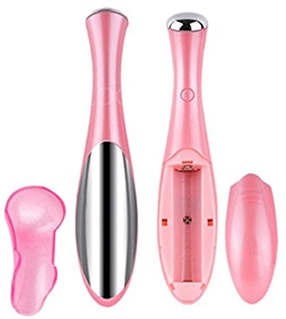 JIAHAO Electric Vibration Magic Facial Pen Eye Wrinkle Eraser Massager Massage Anti-aging Device (Pink)
