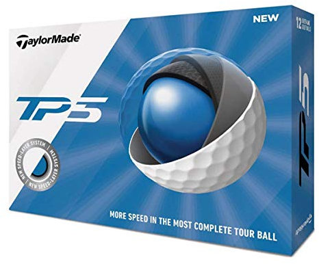 TaylorMade TP5 Golfbälle, 12 Stück, Weiß