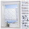 ourdeco® Plissee Filigran / 45 x 130 cm (Breite x Höhe) / Stoff: weiß, Muster: schwarz/lichtdurchlässig, gedrucktes Motiv Blätter