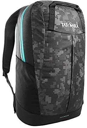 Tatonka Rucksack City Pack 20l - Leichter Daypack aus recycelten Materialien - 20 Liter Volumen - black digi camo (schwarz-camouflage)