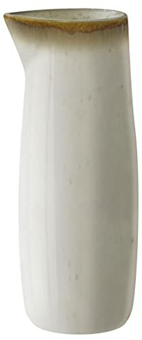 BITZ Milkkännchen, Milchkanne aus Steingut, 500 ml, Creme/Creme