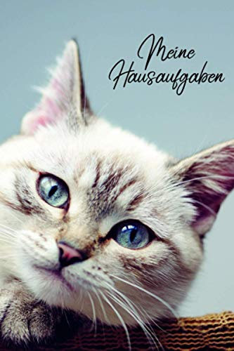 Meine Hausaufgaben: Katze Hausaufgabenheft für Schule Grundschule - Hausaufgabenheft mit Wochenübersicht, 2 Stundenplänen und Notenübersicht / DIN A5