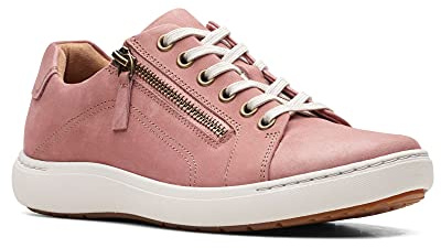 Clarks Women's Nalle Lace Sneaker, Rose, 5 UK