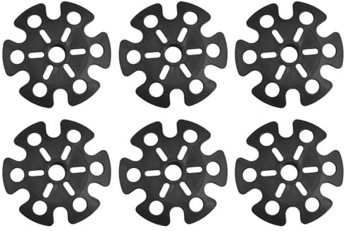 TRIWONDER Protectores de Puntas Goma para Bastones de Senderismo Reemplazo de Punta Flexible para Caminar (G - Negro - 6 pcs)