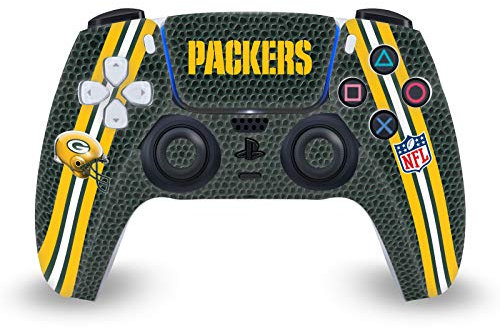 Head Case Designs Officially Licensed NFL Green Bay Packers Team 1 Vinyl Faceplate Sticker Gaming Skin Decal Cover Compatible With Sony PlayStation 5 PS5 DualSense Controller