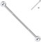 14G Industrielle Langhantel Chirurgenstahl Industrieller Piercingschmuck Silber Industrielle Langhantel 38mm lange Gerüststange Industriestange mit CZ gepflastertem Knorpelohrring Helix Ohrringe