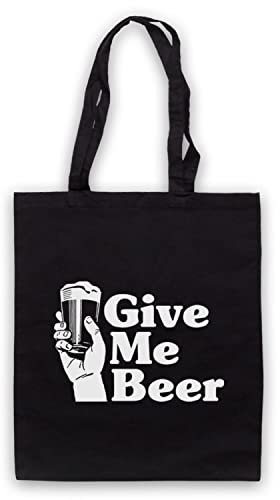 Give Me Beer - Borsa tote per birra, colore:, Nero , Taglia unica