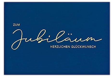 Perleberg Jubiläum Karte I Lifestyle Collection I hochwertige Karten zum Jubiläum mit Goldschrift I Glückwunschkarte Jubiläum I liebevolle Jubiläumskarte I Karte Jubiläum in 11,6 x 16,6 cm