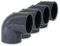 Paradies Pool PVC Fitting Winkel 90°, Ø 50mm mit Klebemuffen, PVC-U Muffe Rohrverbinder Klebefitting 90 Grad zum verkleben, Qualität aus Europa, Menge: 4 Stück