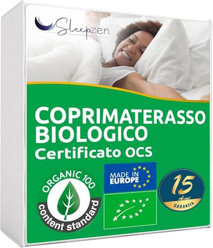 SLEEPZEN Matratzenschoner 80x160 Bio Baumwolle Molton Matratzenauflage Oeko-TEX Zertifiziert, 100% Baumwolle Naturfleece Gesund und leise, Matratzenauflage Nicht Wasserabweisend - Hergestellt in EU