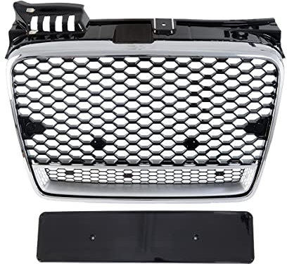 Kühlergrill Wabengrill Chrom Schwarz silber kompatibel für Audi A4 B7 04-08 nicht RS4 DM Autoteile 4227
