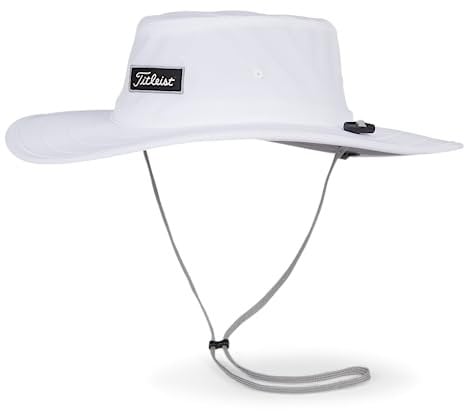 Titleist Women's Charleston Aussie Hat, Damen Australier, White/Black,