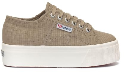 Superga - Unisex 2790 Platform Shoes, Color Grey Fossil/Favorio, Size: 5 M US Mens/6.5 M US Womens