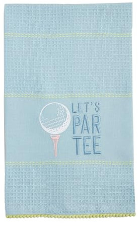 Mud Pie Lets Par Tee Golf-Handtuch, Waffelmuster, 66 x 41 cm