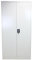 Monster Shop abschließbarer Aktenschrank Ablageschrank Registratur Stahlschrank Büroschrank Stahlschrank Stahlmöbel Metallschrank Büromöbel 180cm (H) x 90cm (L) x 40cm (B) in hellgrau 4 Regale