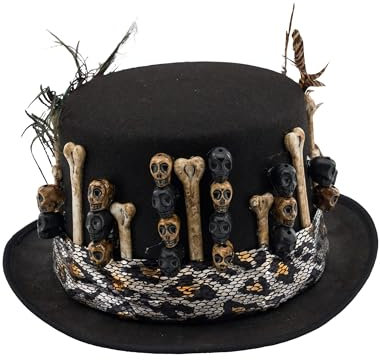 Deiters Hut mit Knochen und Totenköpfen schwarz one size