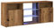 vidaXL TV-Schrank mit LED-Leuchten Altholz-Optik 120x30x50 cm, TV-Möbel, TV-Board, Fernsehtisch, TV-Ständer, Fernsehschrank, Fernsehmöbel, TV-Konsole