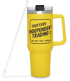 Only Fools and Horses 40oz (1200ml) Insulated Tumbler Stainless Steel Cup with Straw and Handle for Water, Iced Tea, Coffee or Smoothie