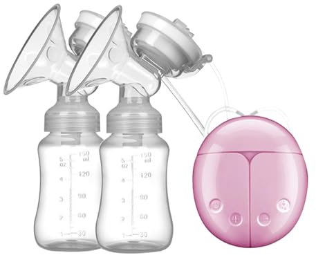 Electric Breastfeeding Pump, Double Breast Pumping with Strong Suction, Low Noise Portable Milk Pump, Breastfeeding Accessories for Travel7.87x3.74x7.87 inches