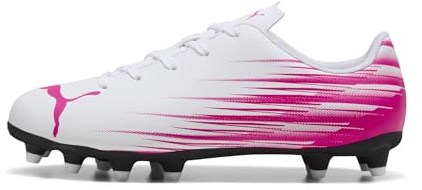 Puma Unisex-Child ATTACANTO Firm, Artificial Ground Soccer Cleats, White-Ravish AH25, Big Kid 2