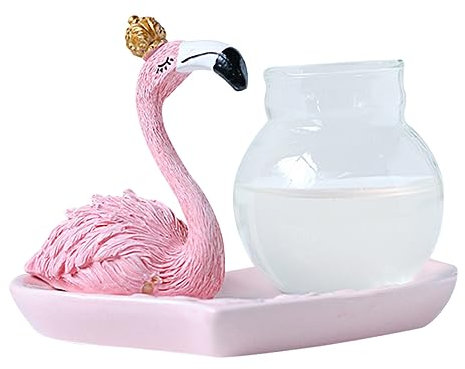 HOLIDYOYO 1pièce Vase Verre Hydroponique Flamingo Décoration Élégante pour Maison Bureau Accessoire pour Fleurs Et Plantes pour Anniversaires Et Événements Spéciaux