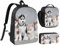 GSGCSBYMLG Federmäppchen-Set, Motiv: Husky Welpen, Hunde, bedruckt, 43,2 cm, Schwarz , Einheitsgröße, Münztasche