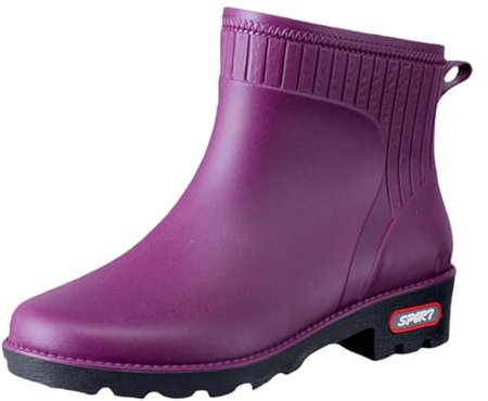 Stivali di gomma da donna, impermeabili, stivali da pioggia, stivali da lavoro, stivali di sicurezza, stivali da giardino, scarpe da lavoro, Lilla, 38 EU