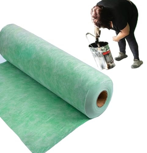 Waterproof Decoupling Membrane Underlay, Waterproof Underlayment Polyethylene Fabric for Under Tile Flooring/Shower Walls and Floors/Bathroom(Green,W 1.15m x L 1m)