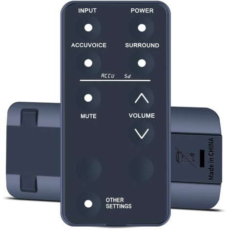 Snrigw Replacement Remote Control for Zvox MultiLevel Soundbar/AccuVoice TV | AV157 AV257, No Setup Required, Sensitive, Fully Functional, Batteries not included
