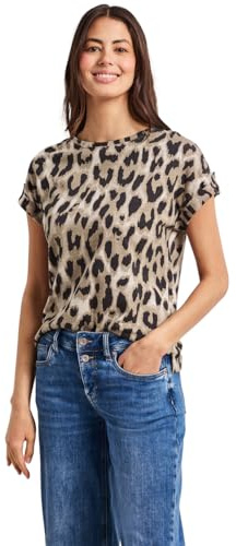 Damen T-Shirt mit Rundhals und Knopfdetails