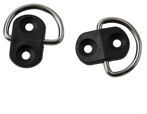 2 Pack Trunk Floor Cargo Net Anchoring Rings with Clips for Securing Luggage Gear in Vehicle Boot or Cargo Area
