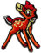 Catch the Patch Bambi Reh Tier - (Größe: 3,3 x 2,5 cm) – Aufbügler & Applikationen in verschiedenen Größen – Ideal für Kleidung, Schulranzen, Jeans & Rucksäcke