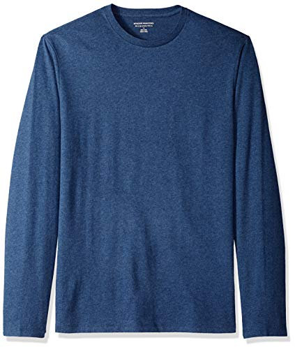 Amazon Essentials Men's Slim-Fit Long-Sleeve T-Shirt, Blue Heather, L
