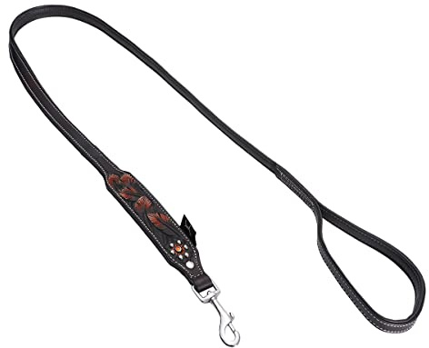 MICHUR Luna Hundeleine Leder, 150cm x 2,5cm, Braun | Lederleine Hund, Braun, verschiedene Größe, Leder, Passend zum Halsband Luna