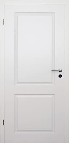 HORI® Zimmertür Estella 2 Weißlack RAL9010 Röhrenspan Rundkante | Innentüre, Türblatt, passende für alle Standard Zargen mit DIN Größe I 1985 x 735 mm I DIN Links