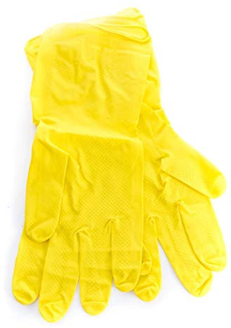 1 Paar Latex Handschuhe Gelb Haushaltshandschuhe Putzhandschuhe Handschuhe Gr.S