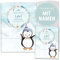 OLGS U-Heft und Impfpasshülle Set | Nordpol | Untersuchungsheft- 3-teilig & Impfpass Hülle personalisierte Geschenke Baby | Babygeschenke zur Geburt (U-Heft Set 3-teilig personalisiert, Pinguin)
