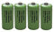 4 x Buyabattery 2/3AA 2/3-AA 2/3HR6 (Two Thirds AA) Rechargeable Solar Light Batteries 1.2V NiMH Length 30mm Diameter 14.5mm