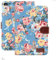 MiusiCase Coque pour iPad Mini 4 7.9 inch, Rétro Fleurs PU Cuir Coque Stand Flip Etui Housse, Bleu