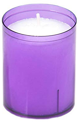 Kerzen Refill | Teelicht | Nachfüller | Kerze | Teelichteinsatz | extra Lange Brenndauer bis zu 24 Stunden | (Lila)