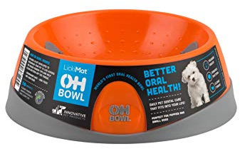 Oh Bowl Fresh-Breath Gamelle pour chien Orange Taille S