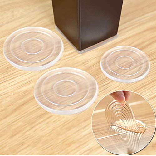 rutschfeste Möbel-Pads – 8 Stück, 7,6 cm, Selbstklebende Silikonfüße, Möbelbeine, rutschfeste Bodenpolster, Bodenschoner zur Befestigung von Möbeln (rund)